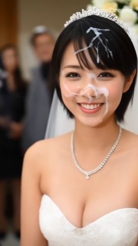 サンプル画像4:顔射後の余韻 – ウェディングドレス編 Vol.3(FacialDreams) [d_633255]