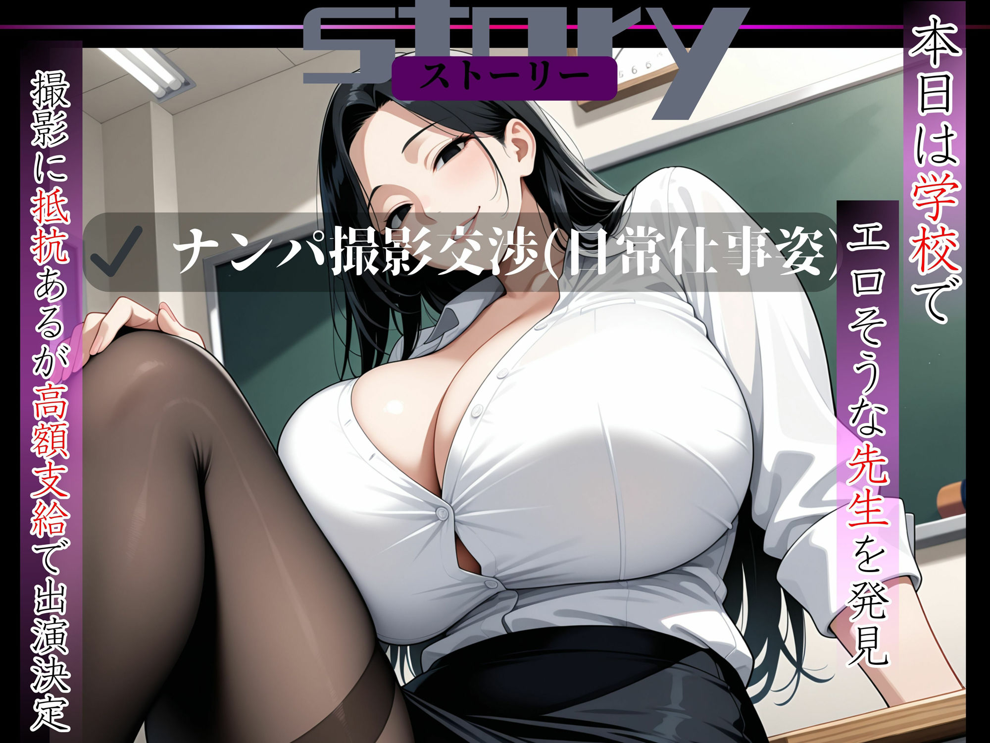 サンプル画像4:【素人部屋】爆乳むち尻女教師(キンコンカンコン（禁根姦魂）) [d_633462]