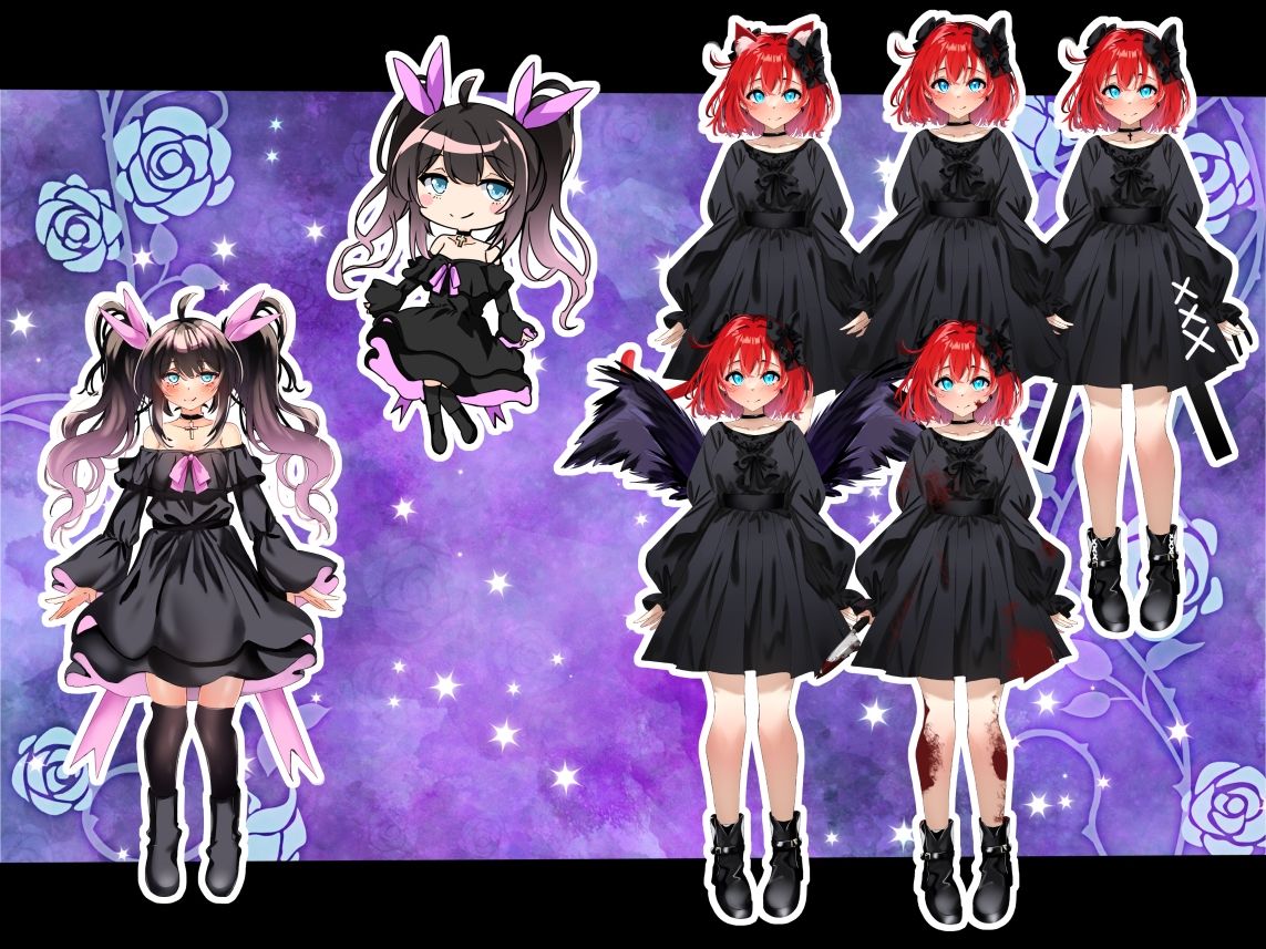 サンプル画像3:立ち絵素材 まとめセット(水の木) [d_633596]