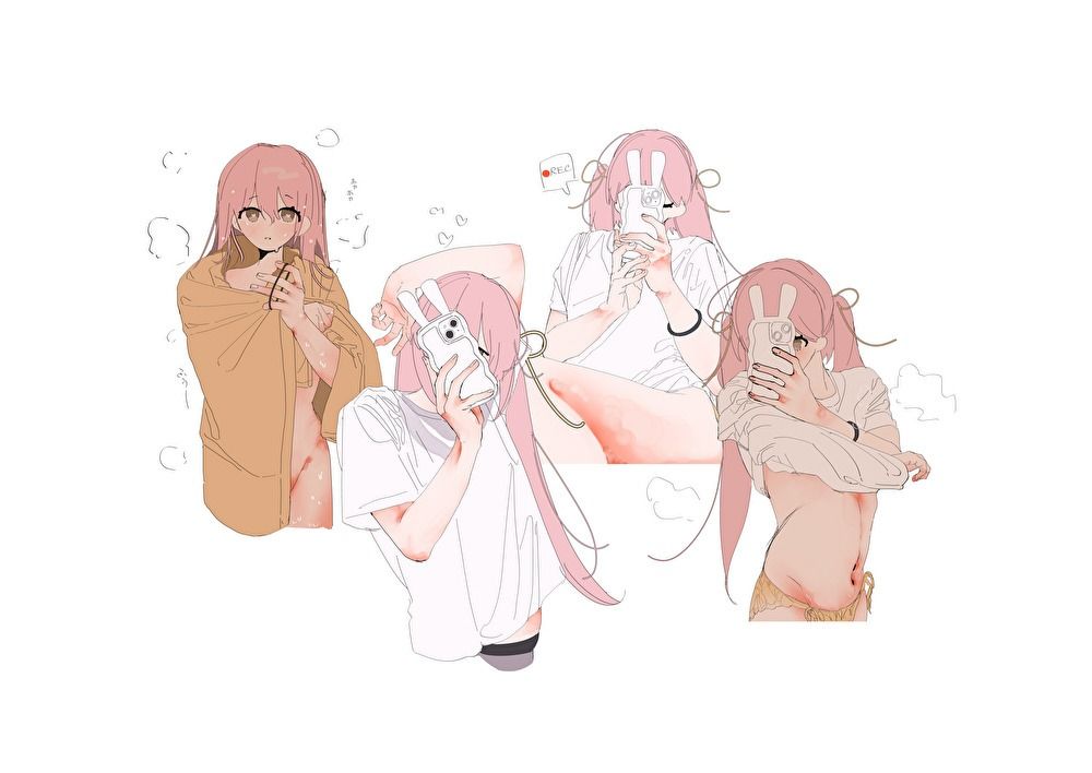 サンプル画像1:自撮りちゃんがちょっとえっちな目に遭うだけ3(画狂老人卍) [d_633673]