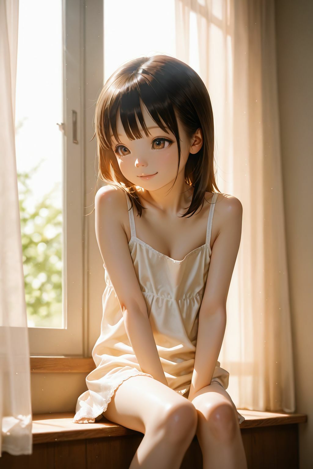 サンプル画像1:またみたい？〜夕暮れの家で少女と〜(リロちっぱぁ) [d_633954]