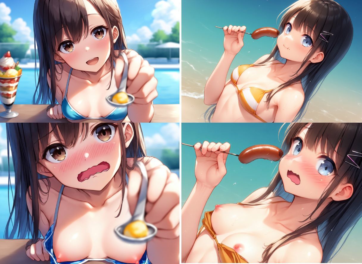 サンプル画像6:夏、初デート。ラッキーすけべを添えて。(鰐梨倶楽部) [d_634013]