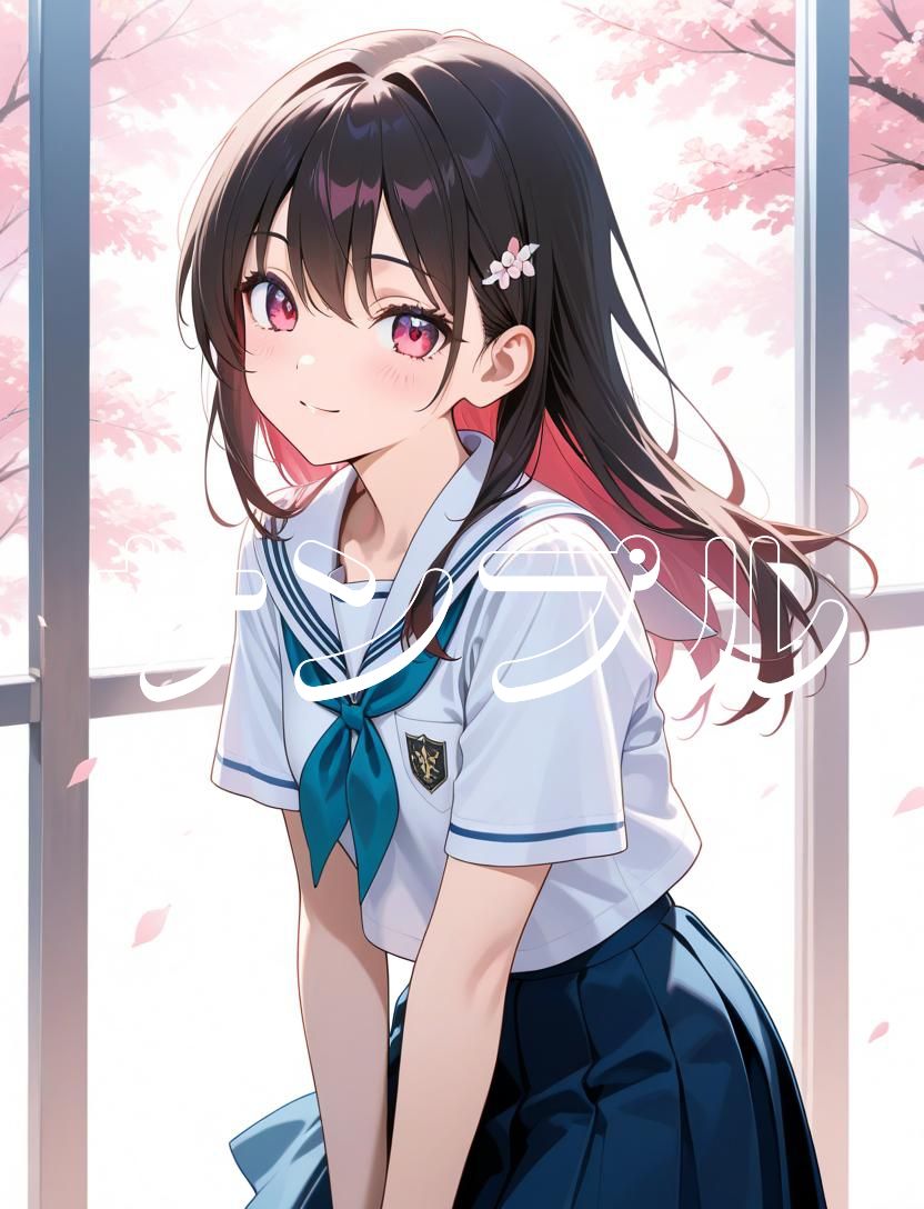 かわいい女の子の絵  1巻  制服の美少女 画像2