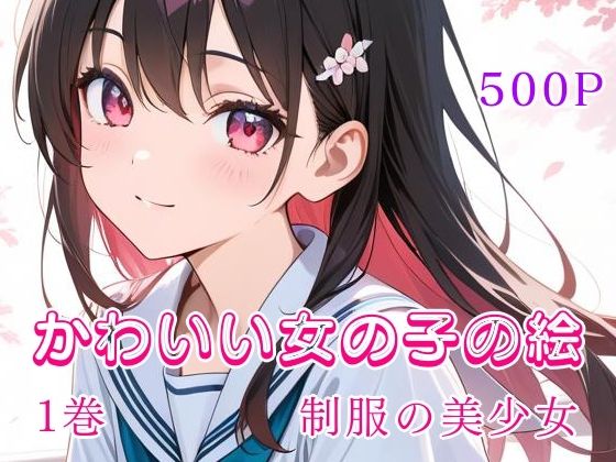 かわいい女の子の絵  1巻  制服の美少女【ウワバキワスレター】