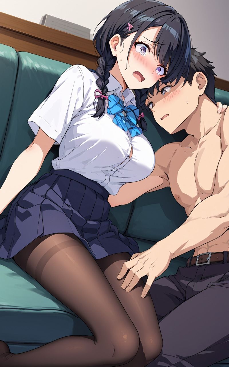 黒タイツ＆ニーハイ女子校生陵● 画像6