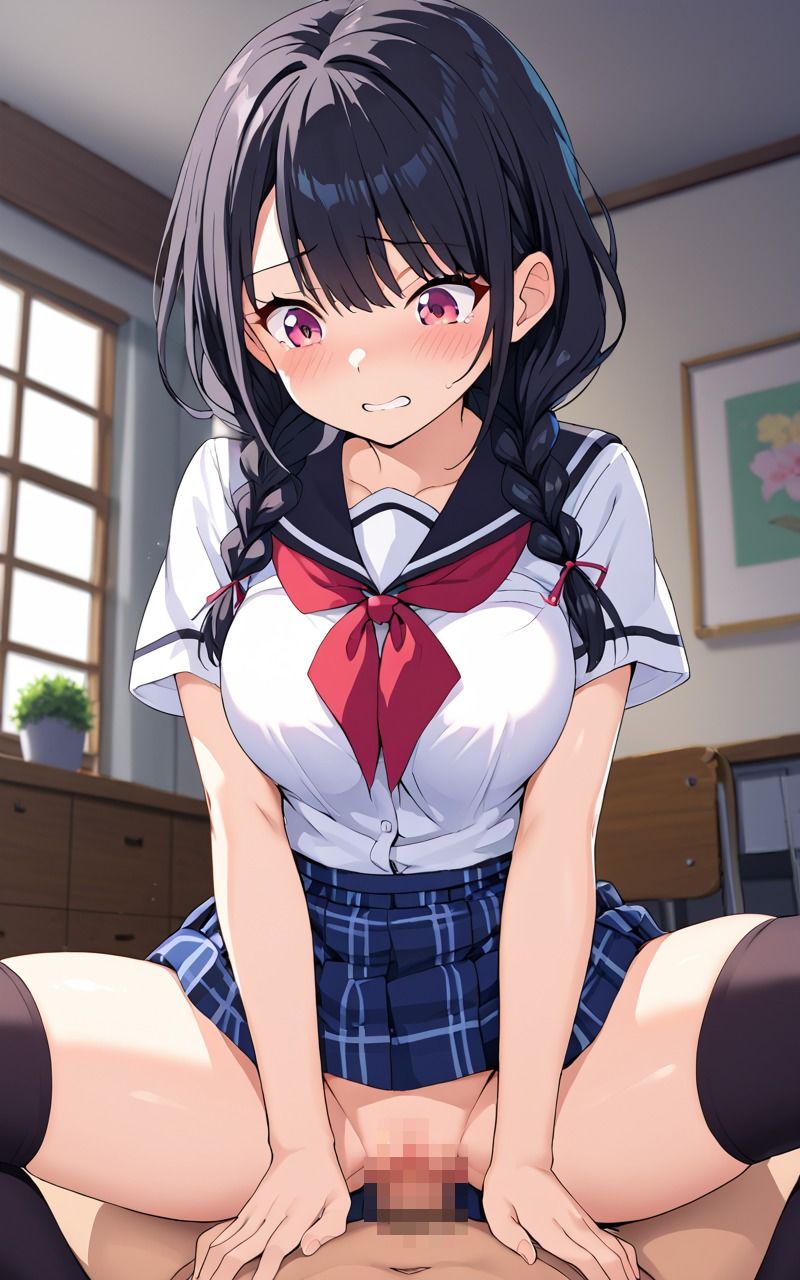 黒タイツ＆ニーハイ女子校生陵● 画像9