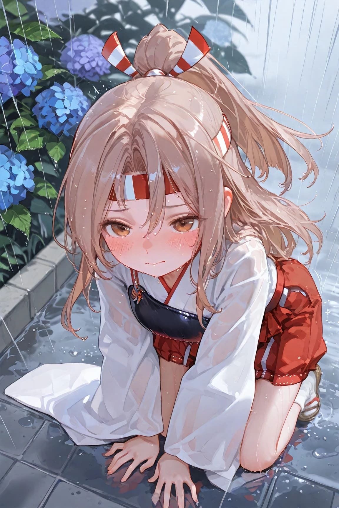 サンプル画像1:「雨音に紛れて…瑞鳳、秘めた交合」(誘惑のささやき) [d_634085]