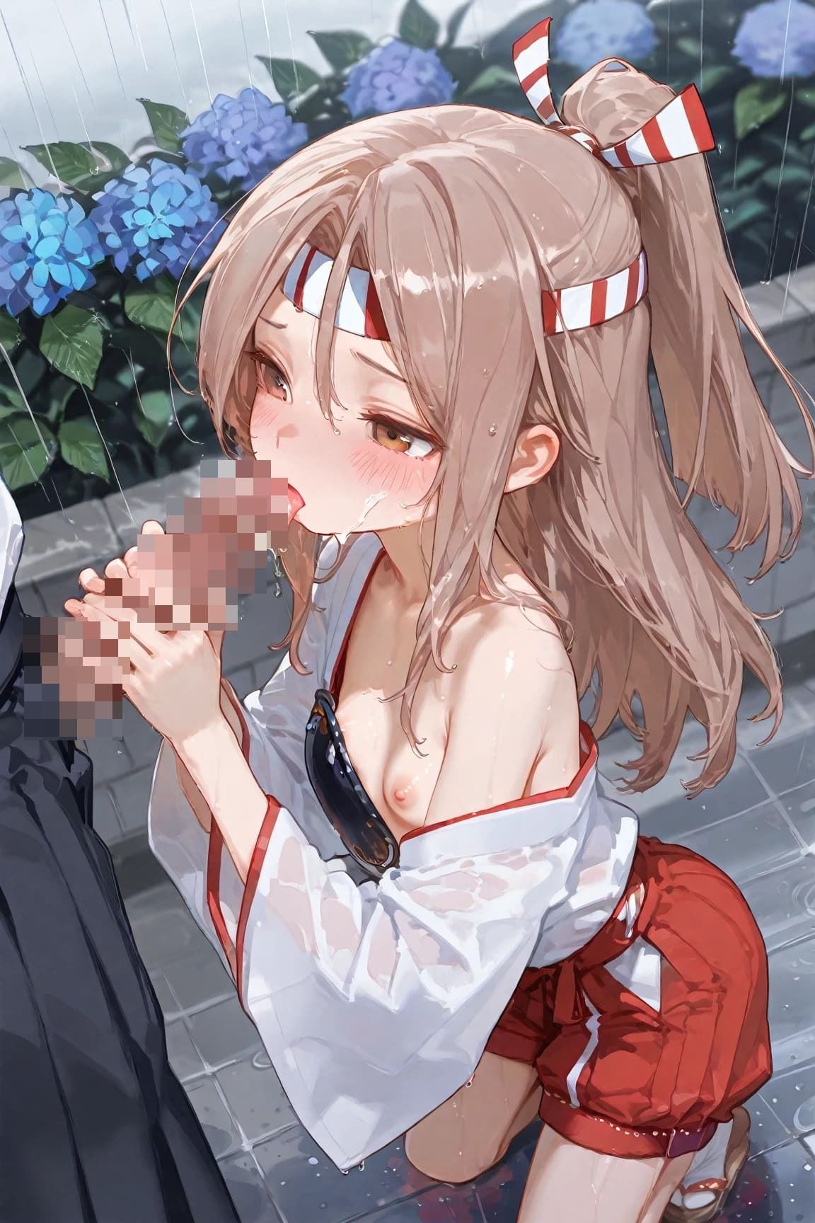 サンプル画像3:「雨音に紛れて…瑞鳳、秘めた交合」(誘惑のささやき) [d_634085]