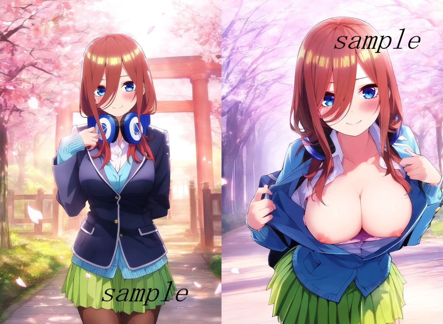 サンプル画像1:五等分の〇嫁 中野三〇 「かわいい系」CG集 サンタコス、チア、逆バニー等〜衣装パターン15種70ページ〜(四等分くらいのアイドル) [d_634106]