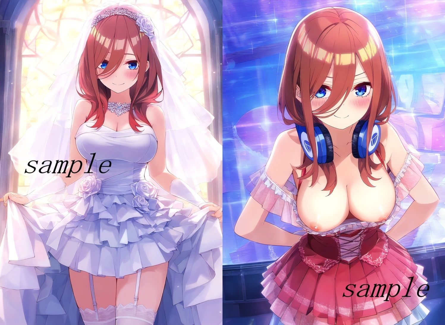 サンプル画像2:五等分の〇嫁 中野三〇 「かわいい系」CG集 サンタコス、チア、逆バニー等〜衣装パターン15種70ページ〜(四等分くらいのアイドル) [d_634106]