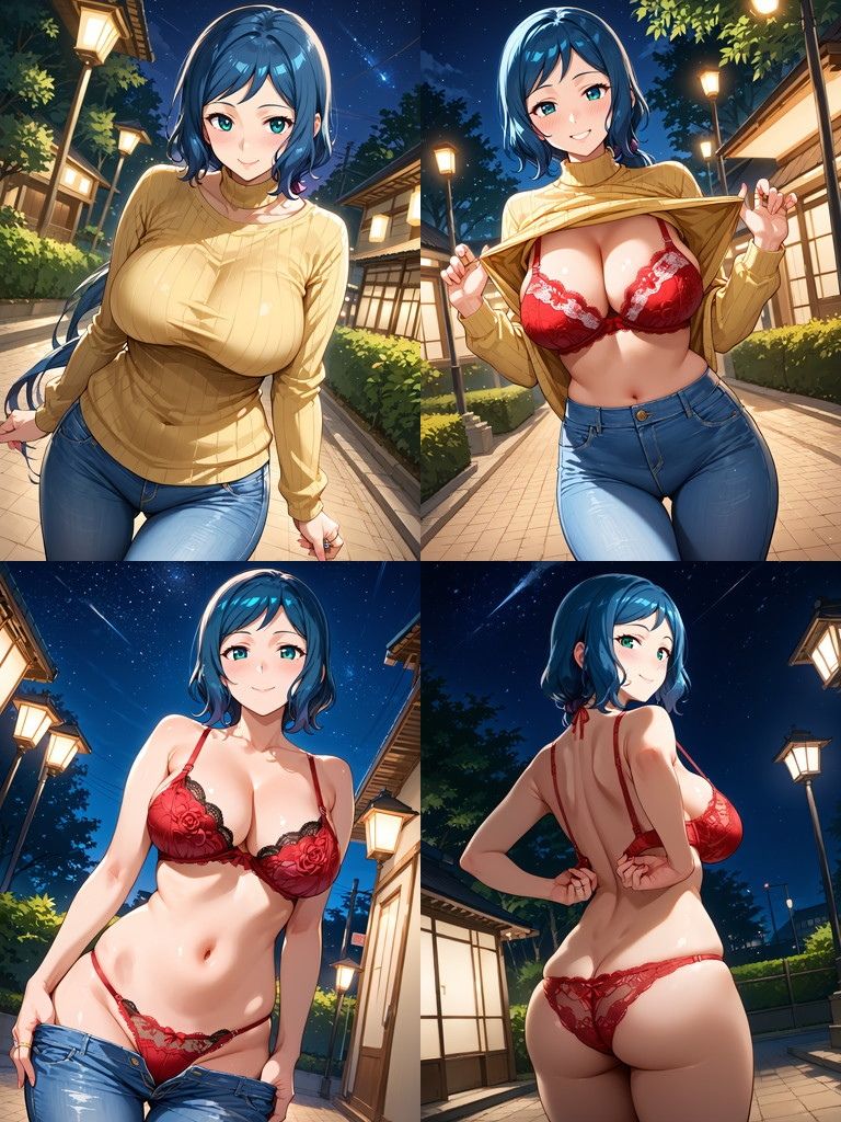 リ◯子と夜の公園露出えっち 画像1
