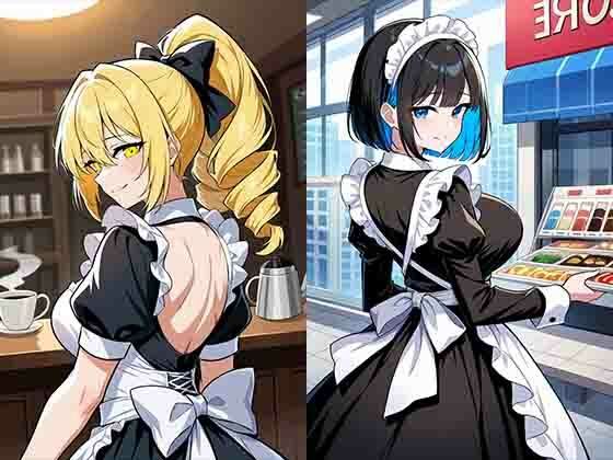 サンプル画像6:ど淫乱な人妻たちがご主人様へ特別奉仕してくれる破廉恥なメイド喫茶(男のロマン) [d_634322]