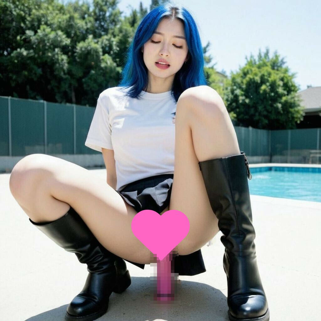 サンプル画像4:ブーツ美女のオナニー、おま○こタッチ画像集(AI美エロ) [d_634478]