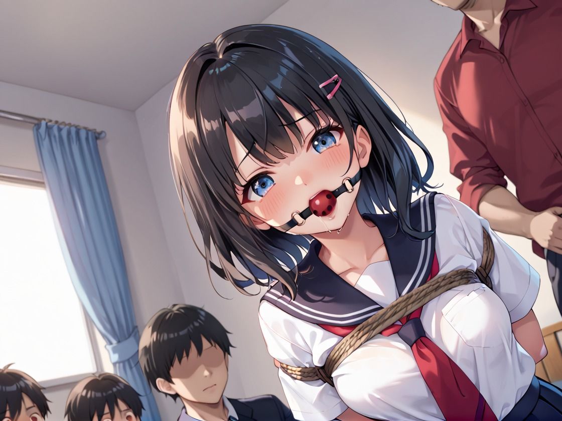 サンプル画像1:縛られて  制服美女×欲求不満(淫びのまどろみ) [d_634692]