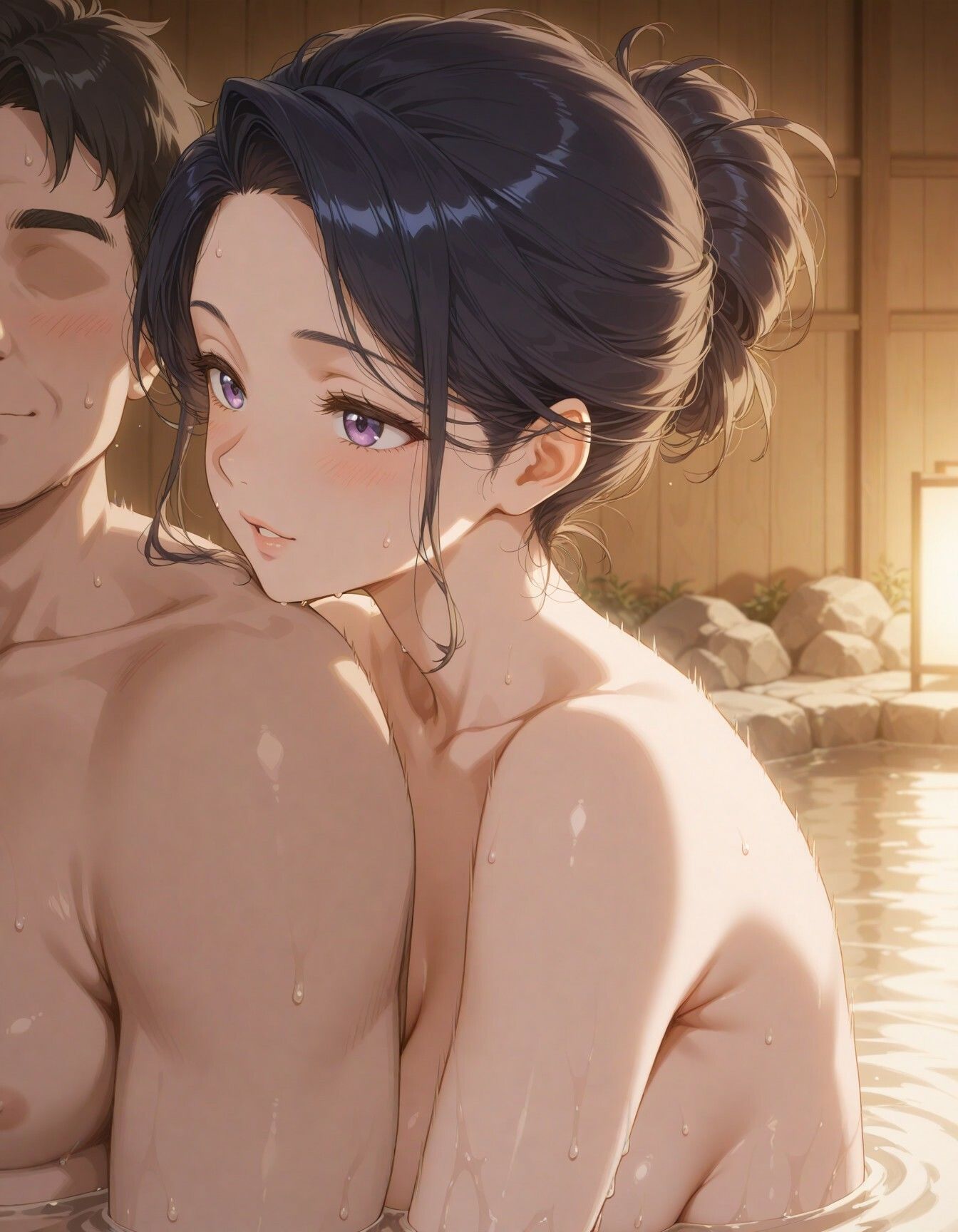 巨乳人妻中出し温泉旅行 画像1