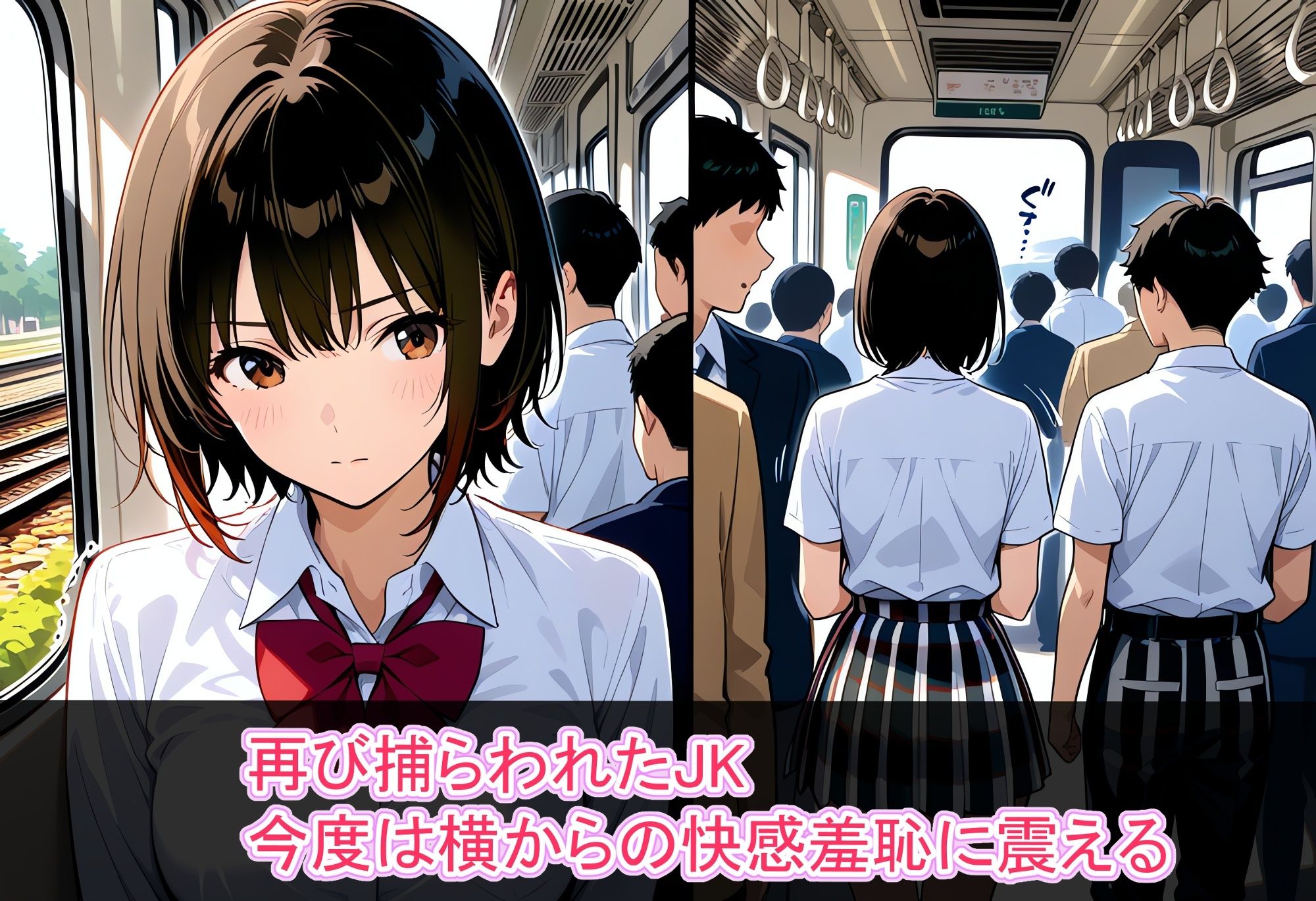 サンプル画像1:電車の中で…2.1(タイパッチョ) [d_634773]