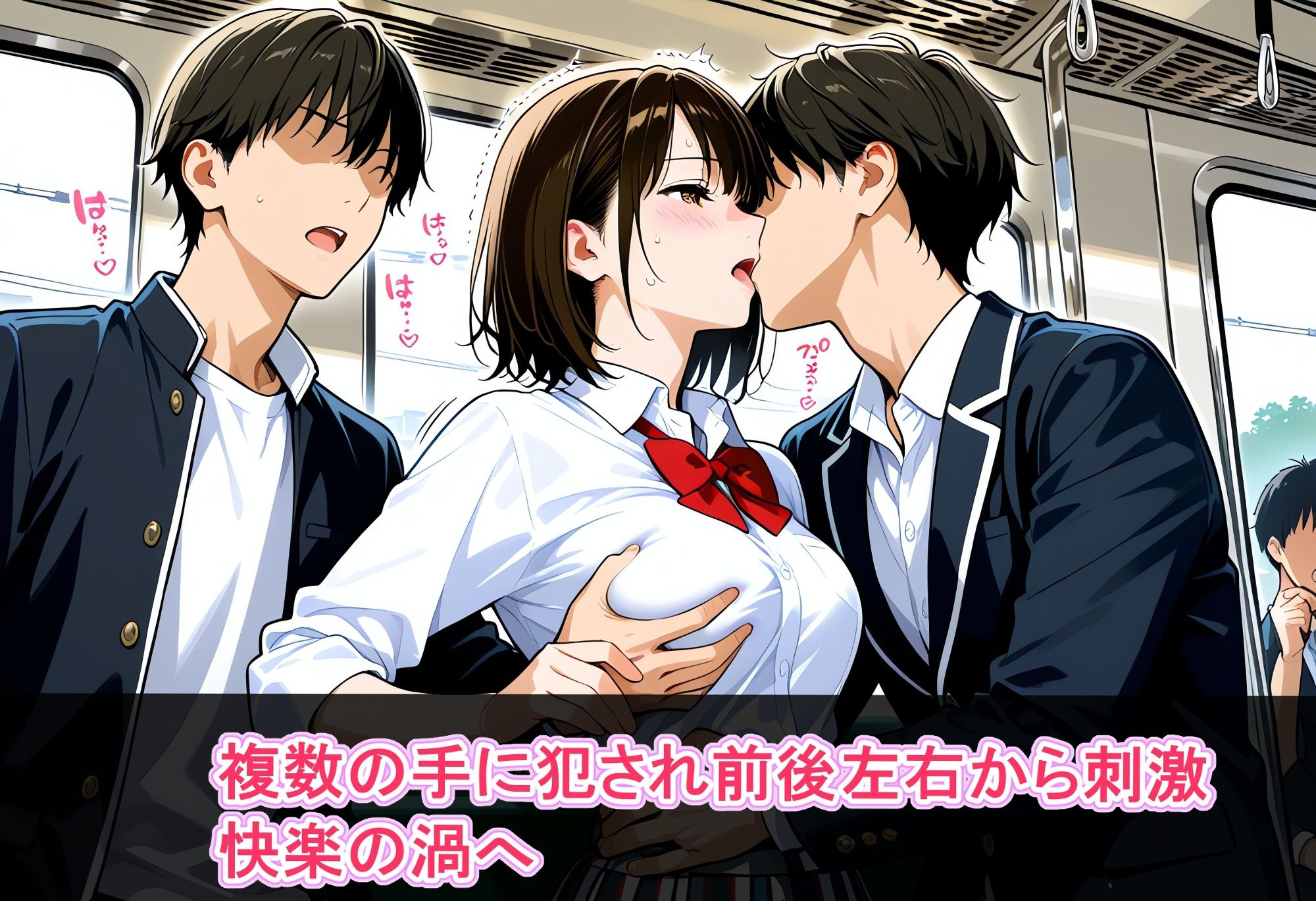 サンプル画像2:電車の中で…2.1(タイパッチョ) [d_634773]