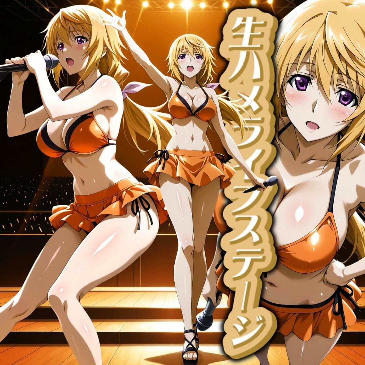 サンプル画像1:生ハメライブステージ シャ◯ル編(フェチAI) [d_634791]