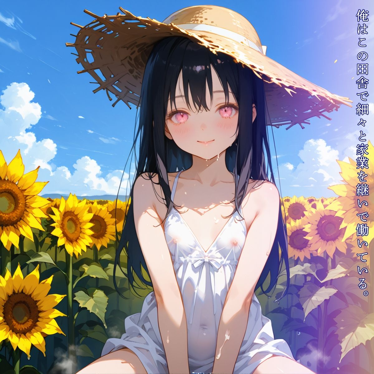 【豪華300枚】あの夏の思い出～ひまわり畑に隠れて秘密のえっち～2日目1