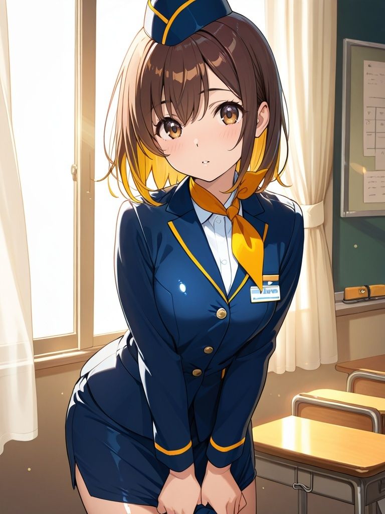 妄想彼女 あの時の彼女がスチュワーデスになっていたら 画像1