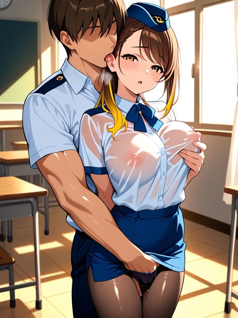 サンプル画像5:妄想彼女  あの時の彼女がスチュワーデスになっていたら(8ゲート) [d_634805]