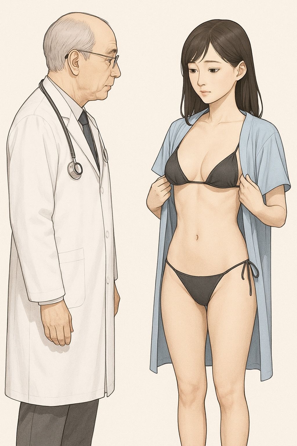 サンプル画像2:羞恥 健康診断で脱がされる女子大生と新人OL(ばななぷらむ) [d_634817]