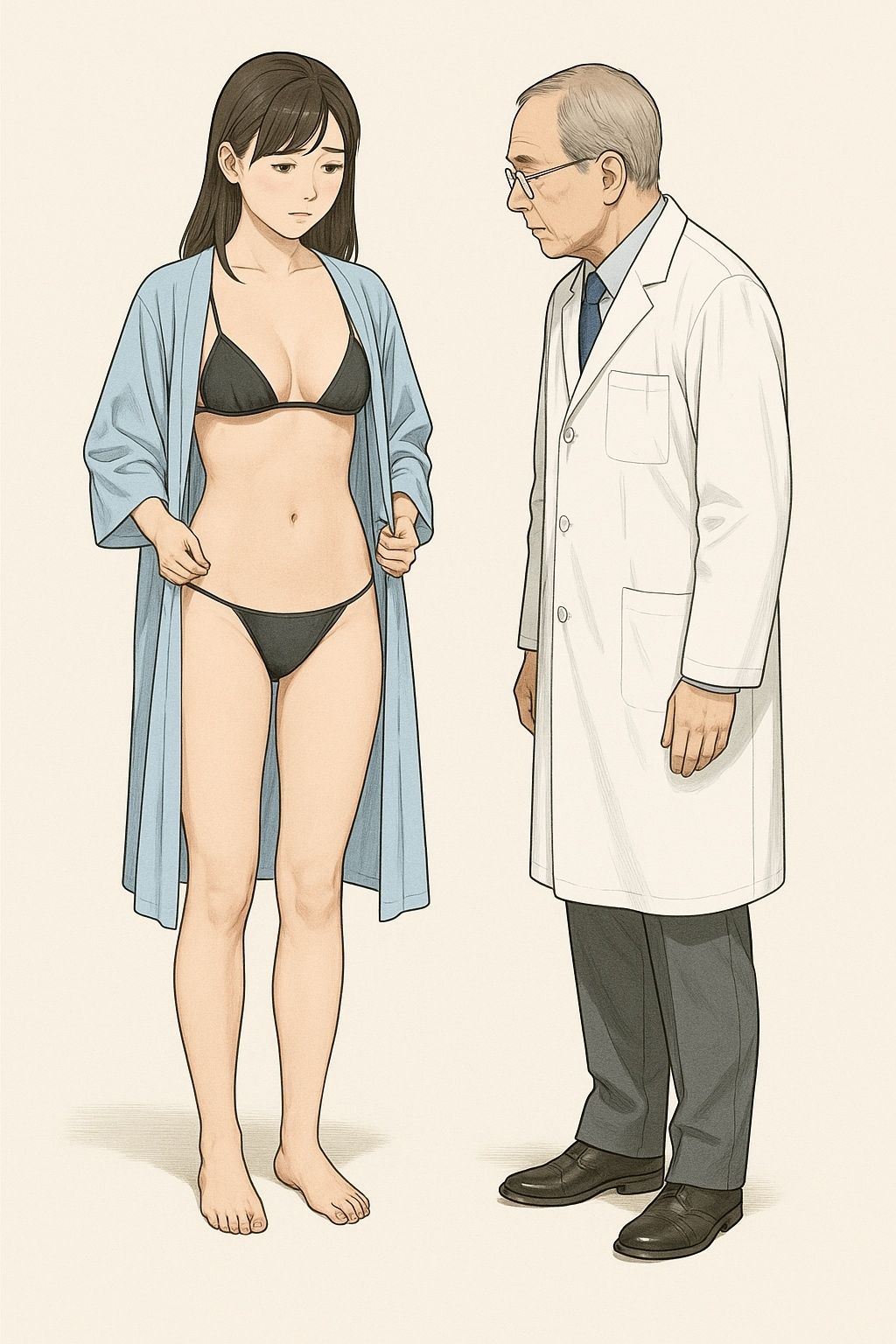 羞恥 健康診断で脱がされる女子大生と新人OL 画像3