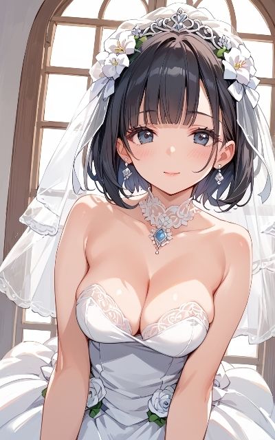 純白ドレスでイカしてほしい！若妻新婚体験記 画像1