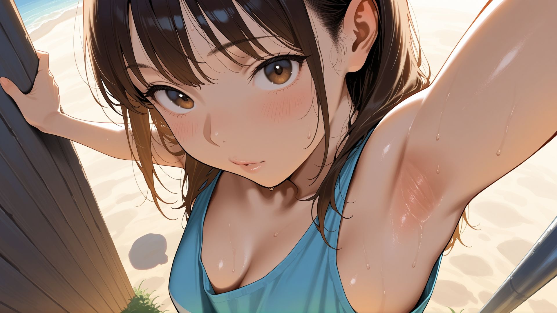 サンプル画像3:視界、全部、彼女。 -脇で、誘って。-(カズン) [d_634872]