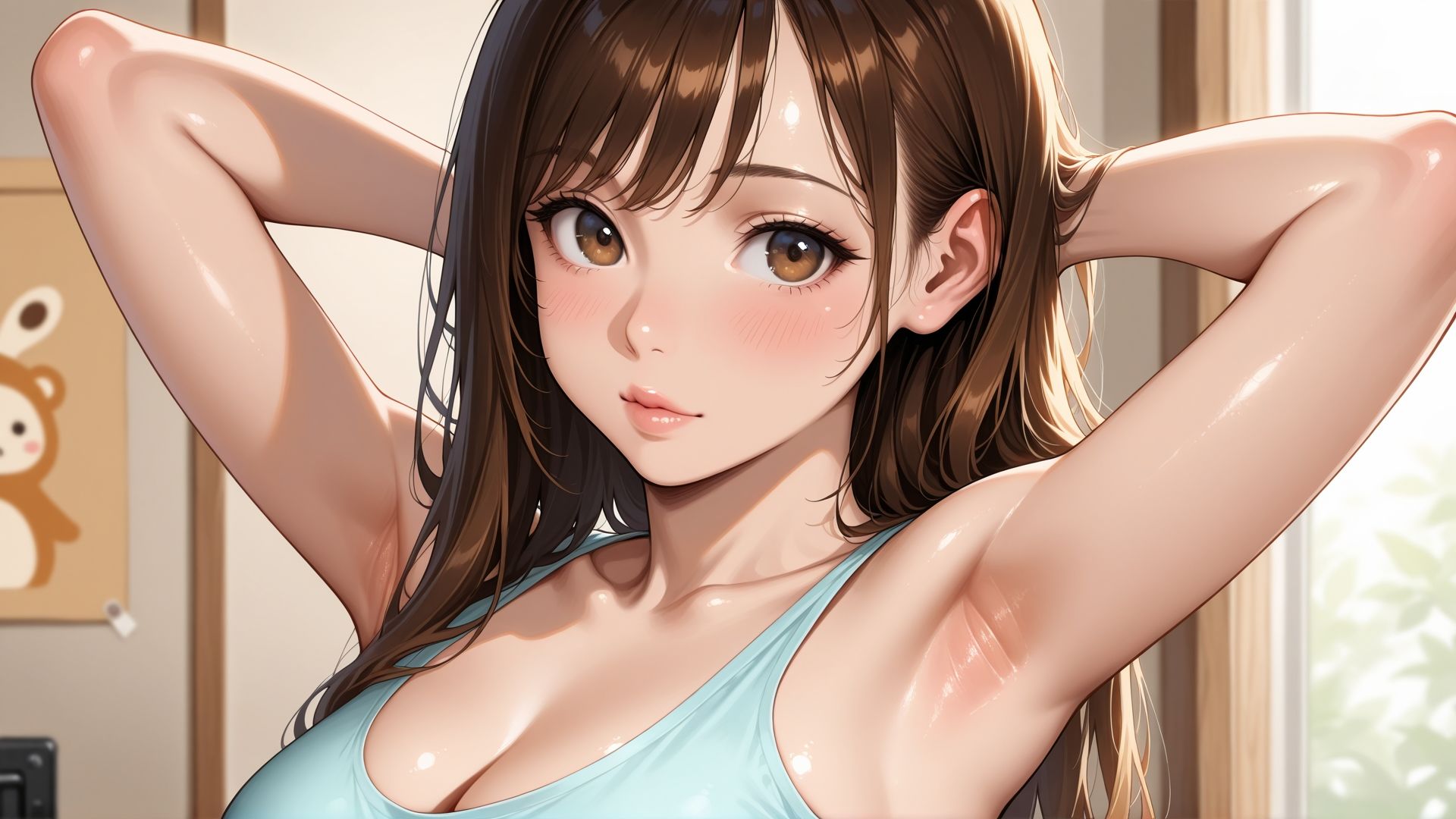 サンプル画像5:視界、全部、彼女。 -脇で、誘って。-(カズン) [d_634872]