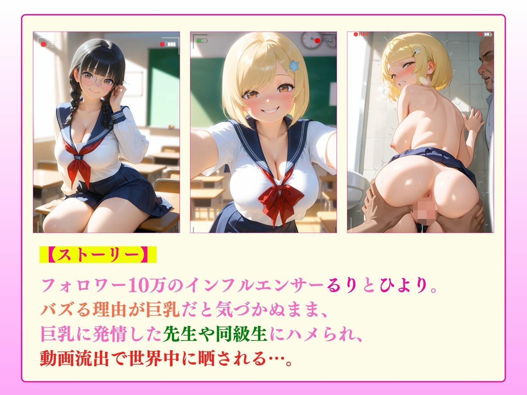 巨乳インフルエンサーハメられバズ動画流出「見ちゃダメぇ（はぁと）？」 画像2
