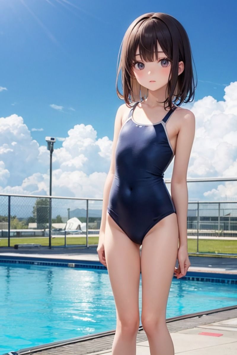 つるぺたスク水ヌード サンプル画像 2