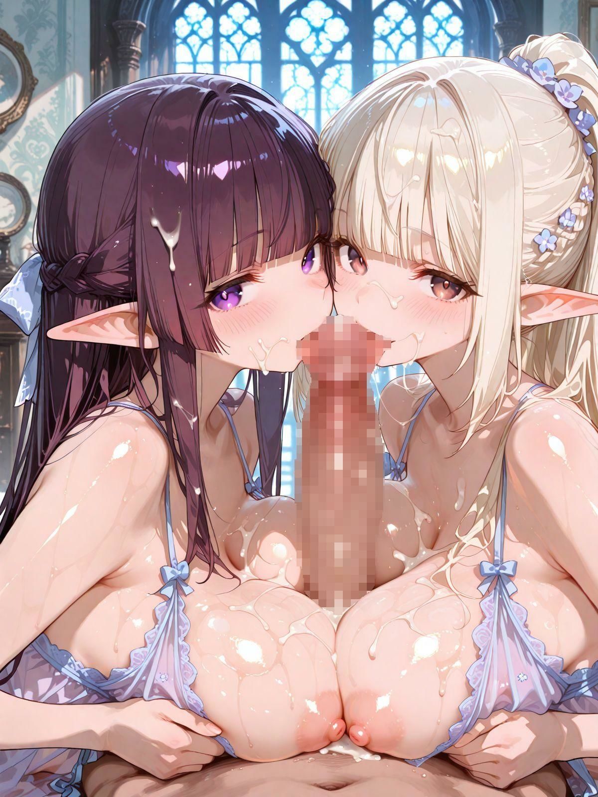 爆乳エルフ達と夢のハーレム性活 画像6
