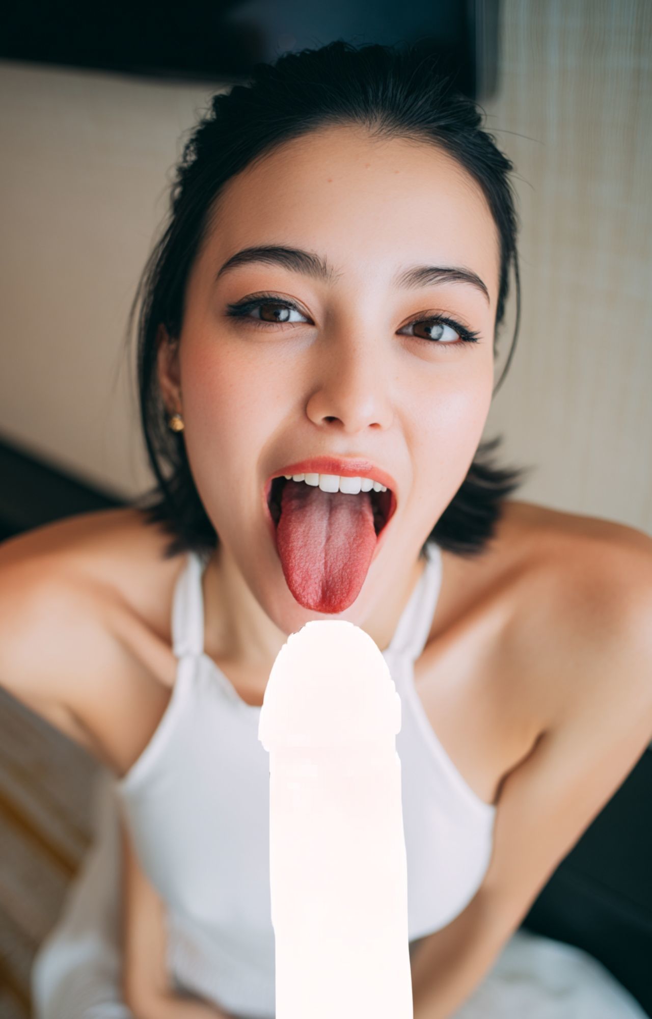 アジア美女のフェラ顔 画像2