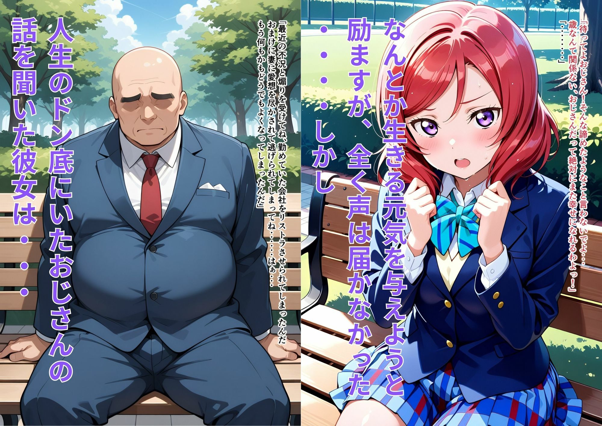 【エロ漫画】ツンツンしてる彼女のデレる相手は人生ドン底おじさん！？2