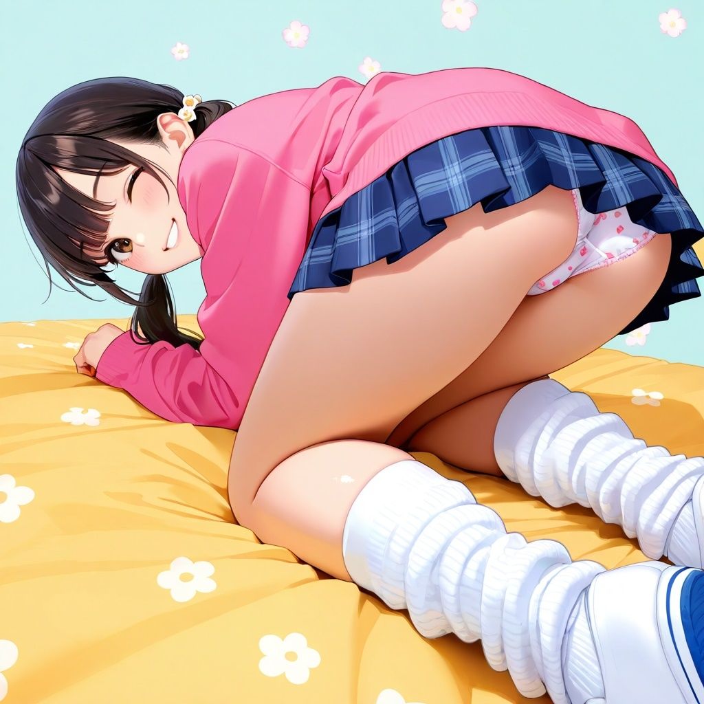 ルーズソックスJKの四つん這いパンチラ Vol.3 画像7