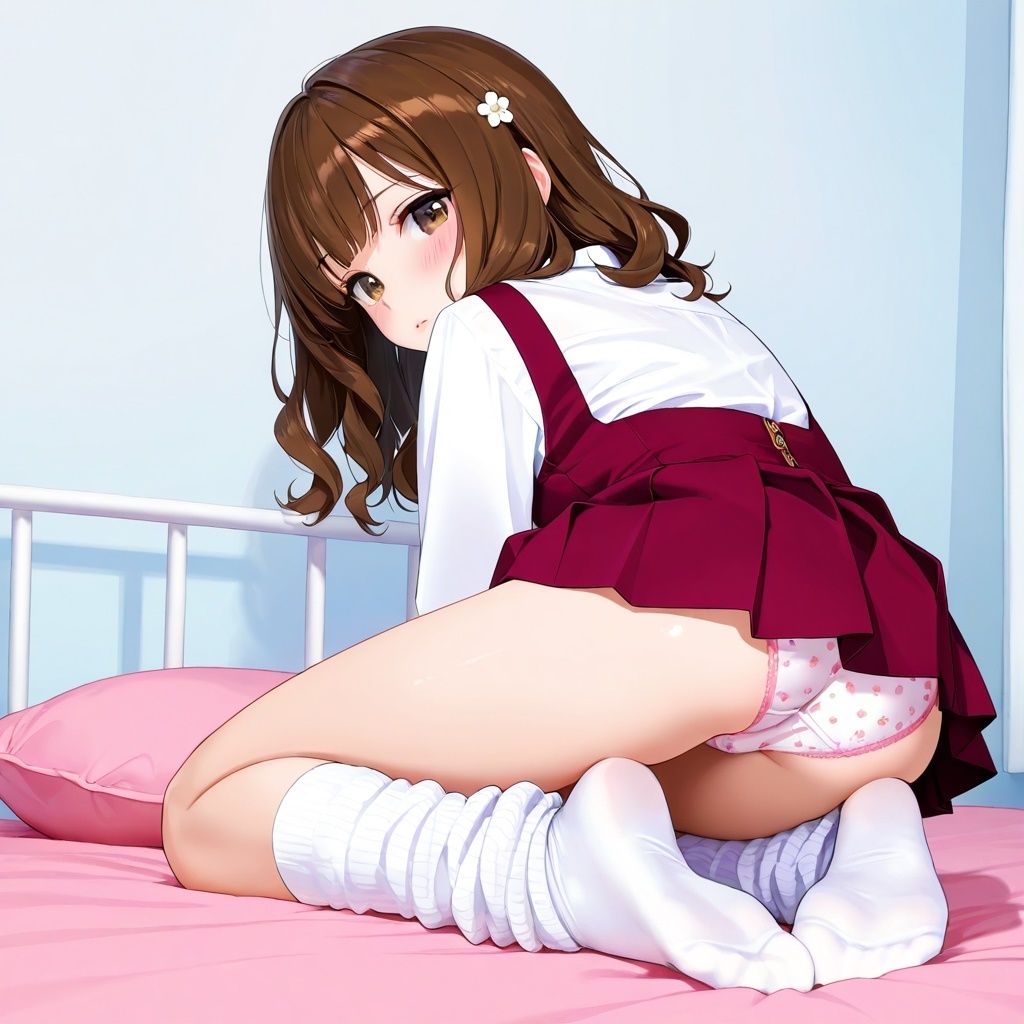 ルーズソックスJKの四つん這いパンチラ Vol.3 画像8