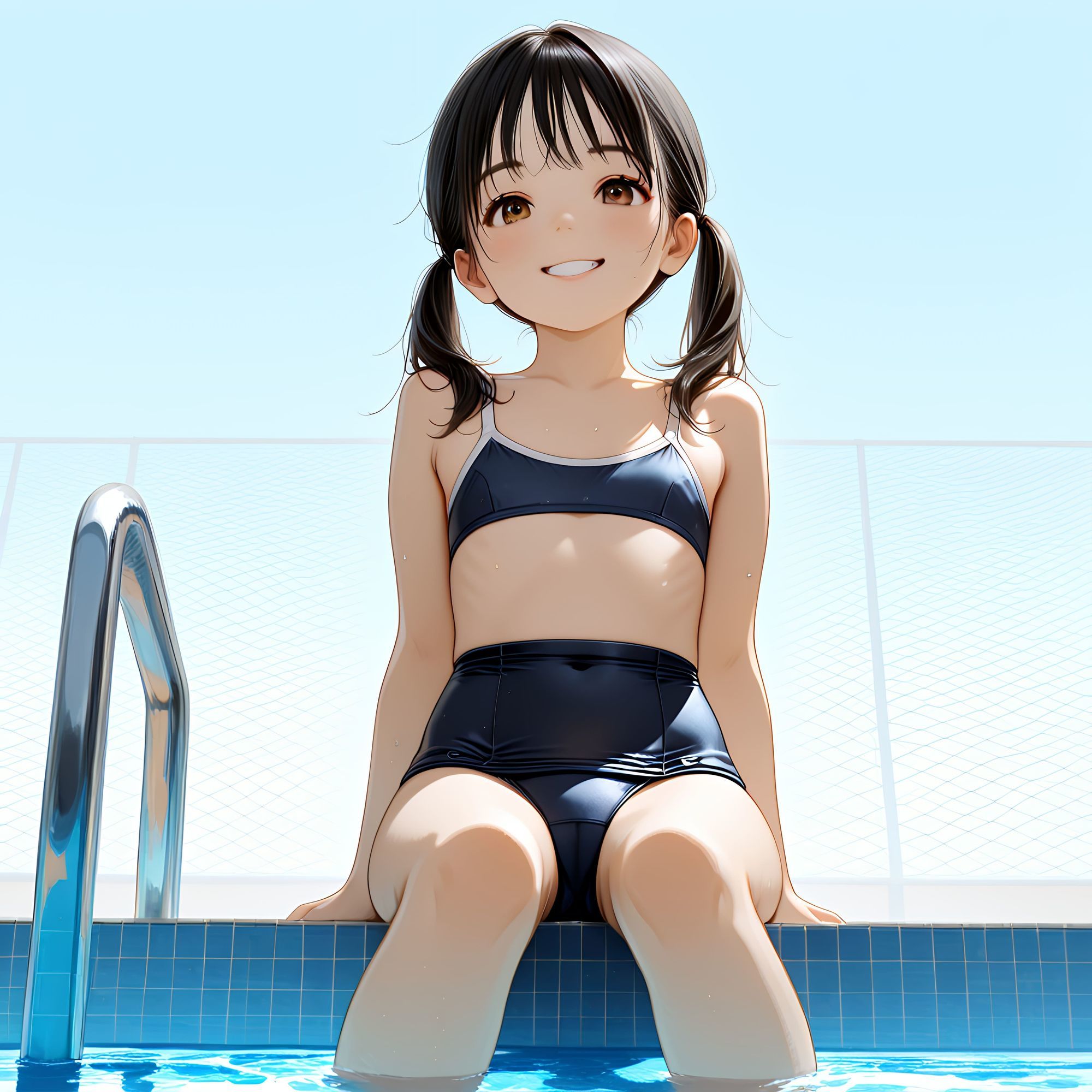 水泳の授業中にガチハメされるスク水少女1