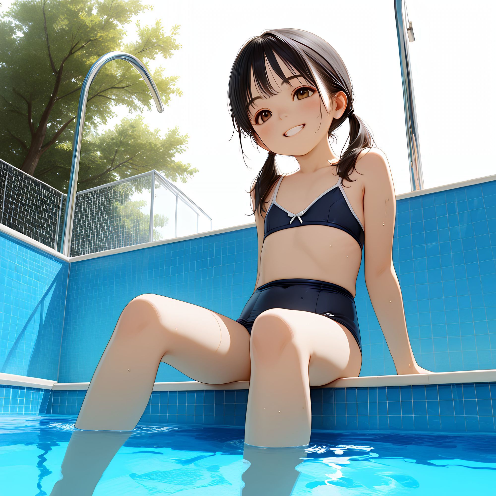 水泳の授業中にガチハメされるスク水少女5