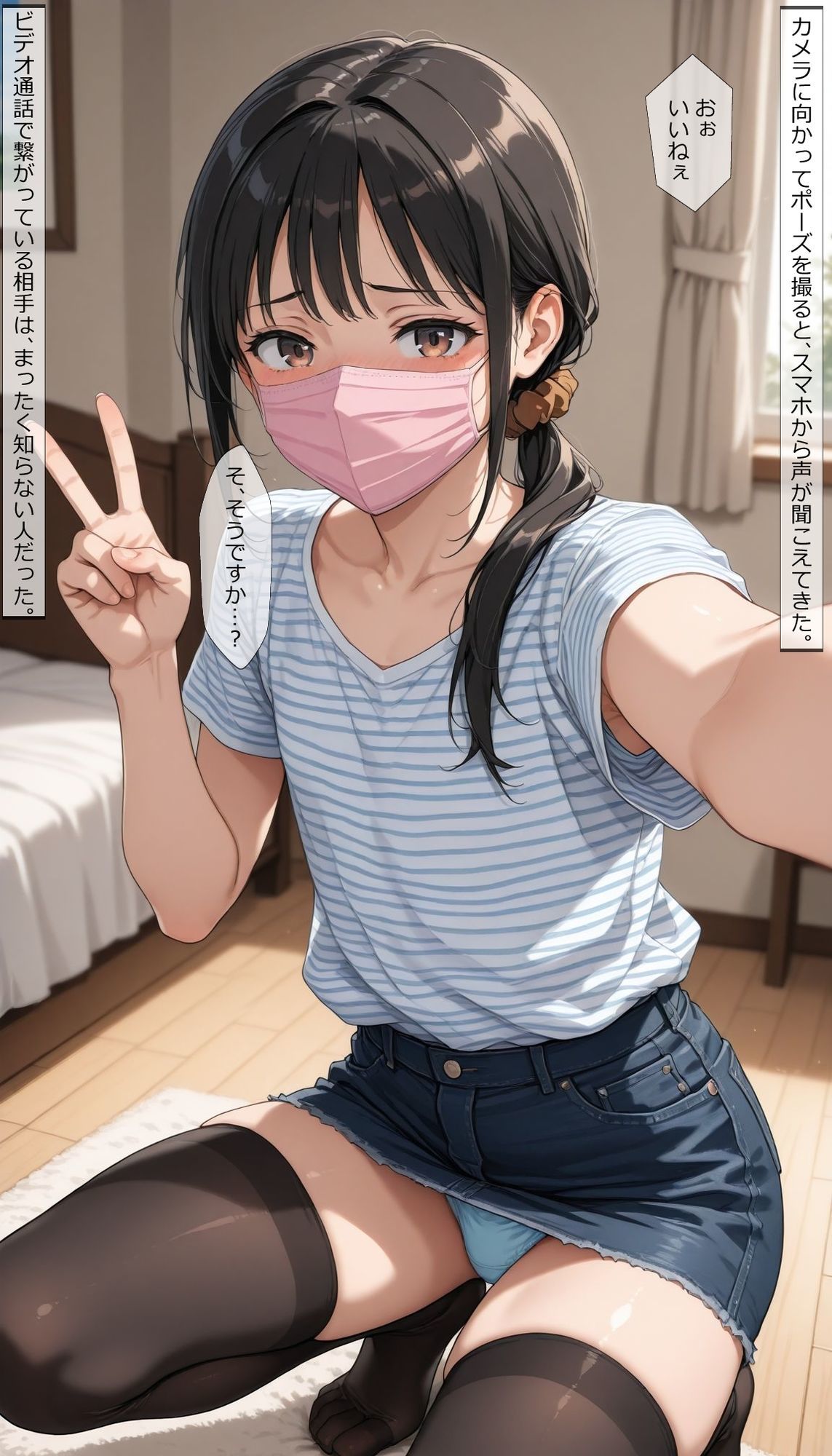 サンプル画像1:【女装】彩花の場合16 通話アプリ(はじめゆうの店) [d_635357]