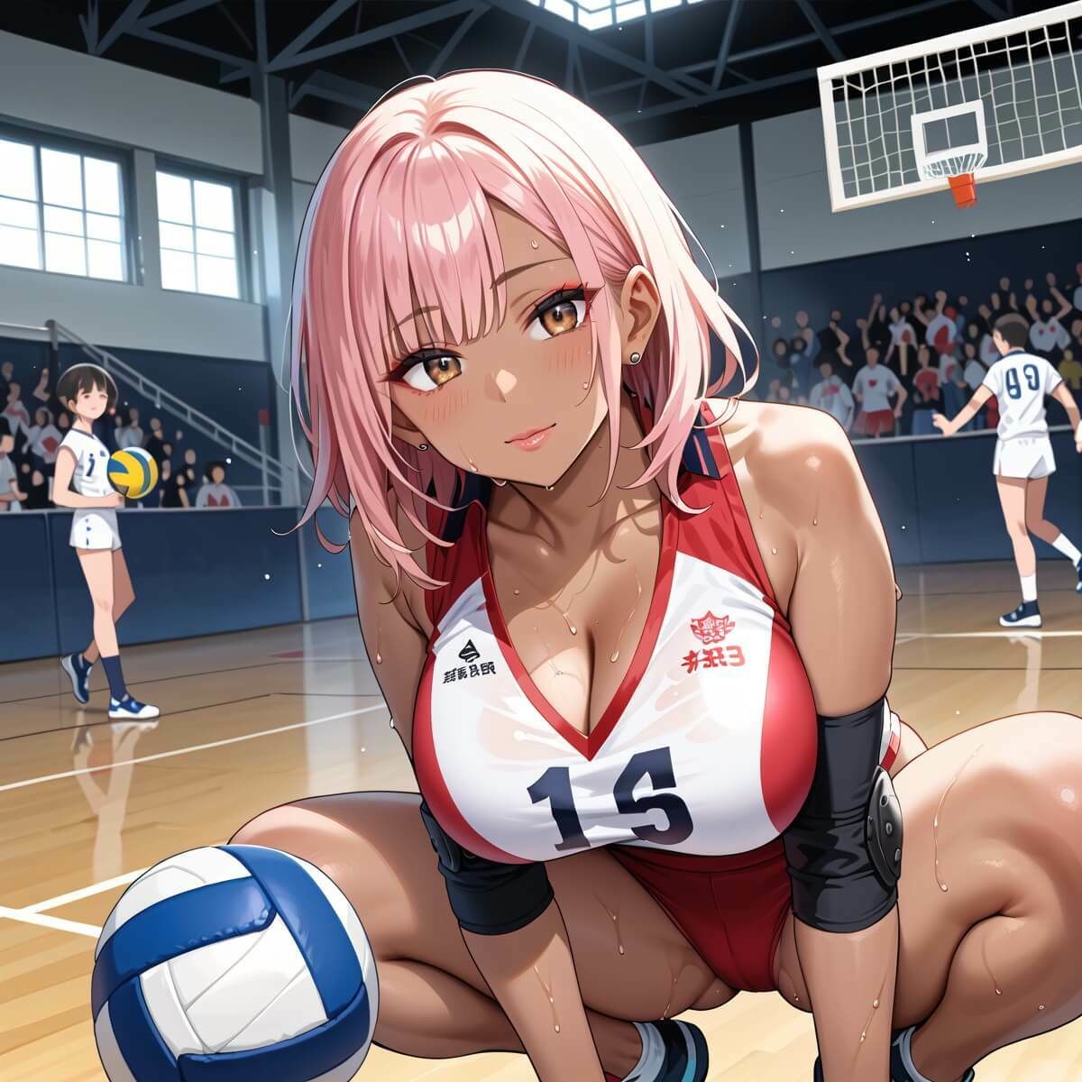 【エロ漫画】弱小ギャルバレー部の、秘密のえちえち特訓!しっぽり210枚8