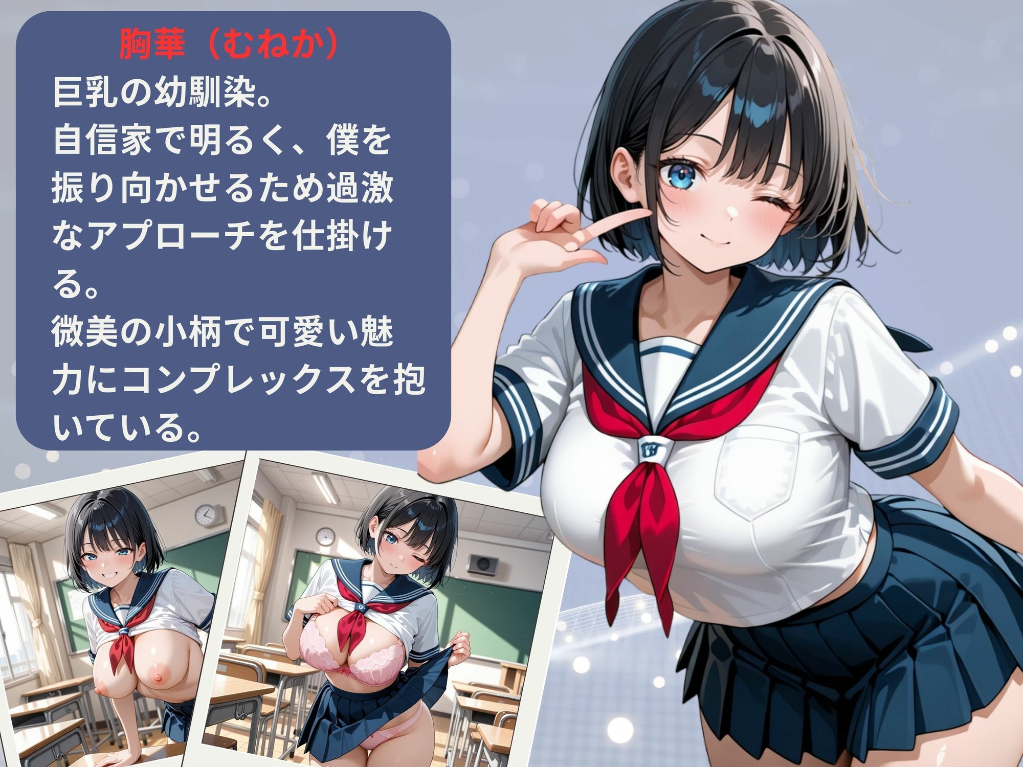 巨乳vs貧乳 おっぱい争奪戦 画像1