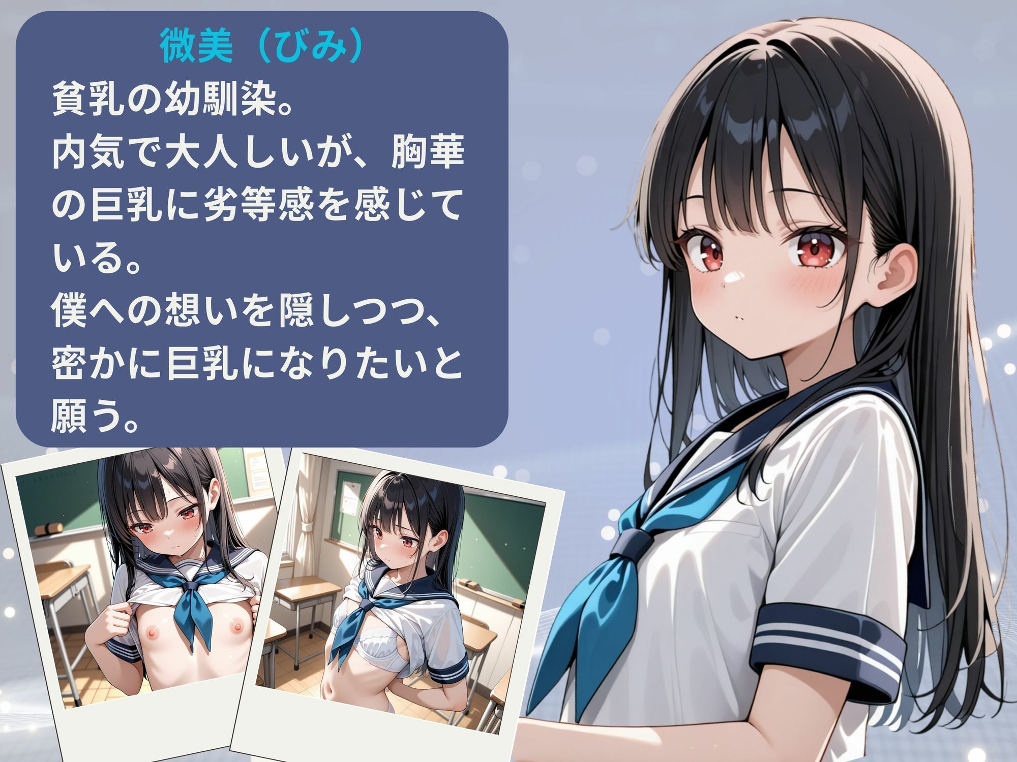 サンプル画像2:巨乳vs貧乳  おっぱい争奪戦(パンプキンちゃん) [d_635539]