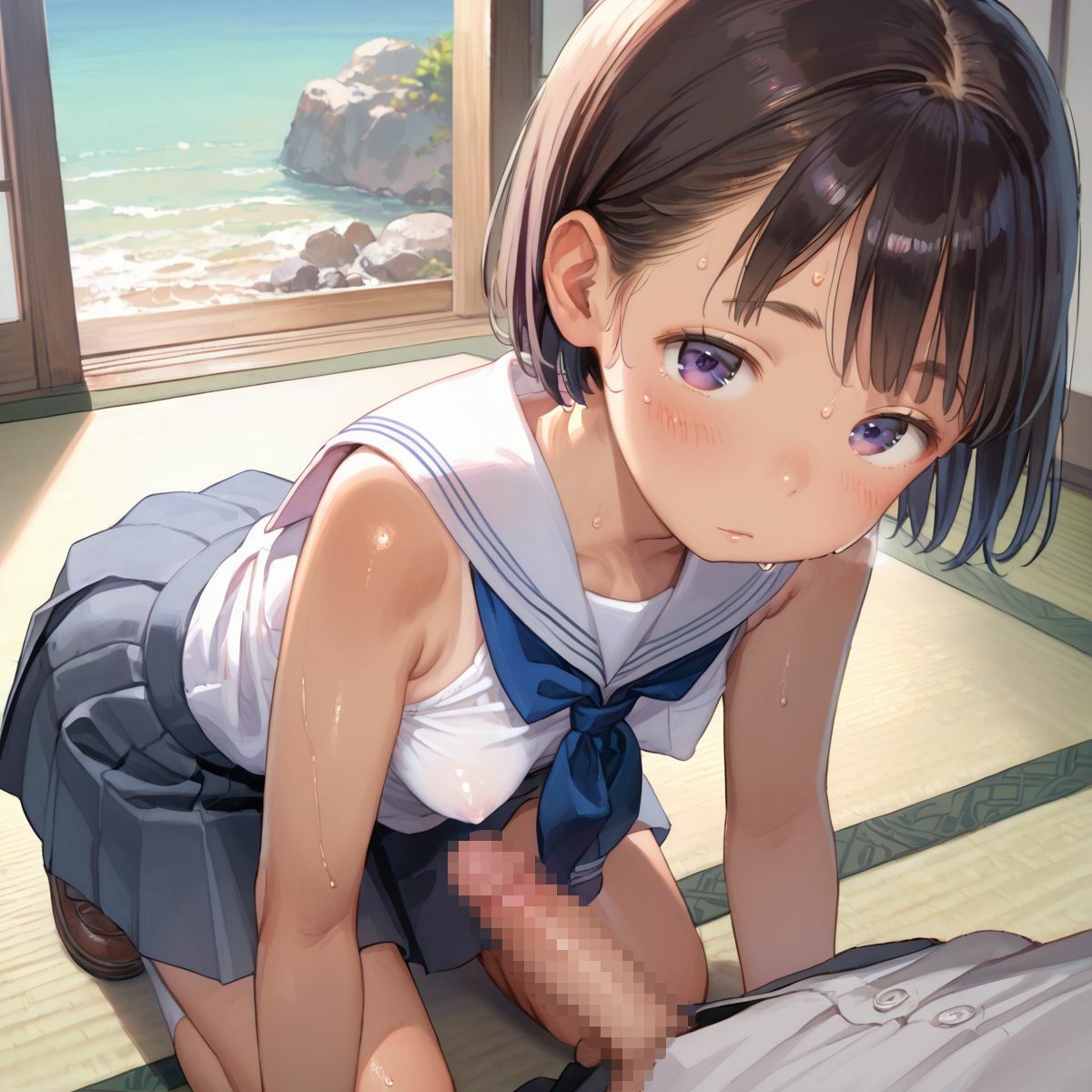 【エロ漫画】恋焦がれ、日焼けちっぱい美少女の憂鬱067