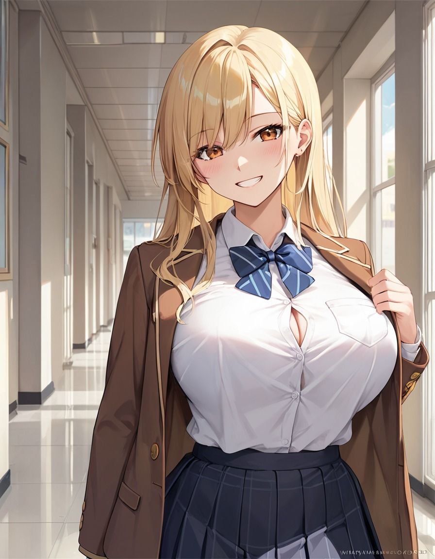 大嫌いな先生に生ハメされた爆乳女子校生 画像1