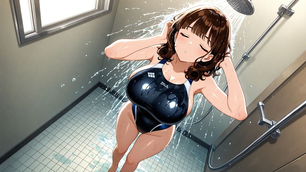 爆乳水泳部ピンク髪後輩と茶髪先輩を放課後プールで羞恥調教【4K】 画像7
