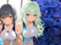 爆乳白スク水美少女たちが水泳指導と称して受精交尾三昧【4K】