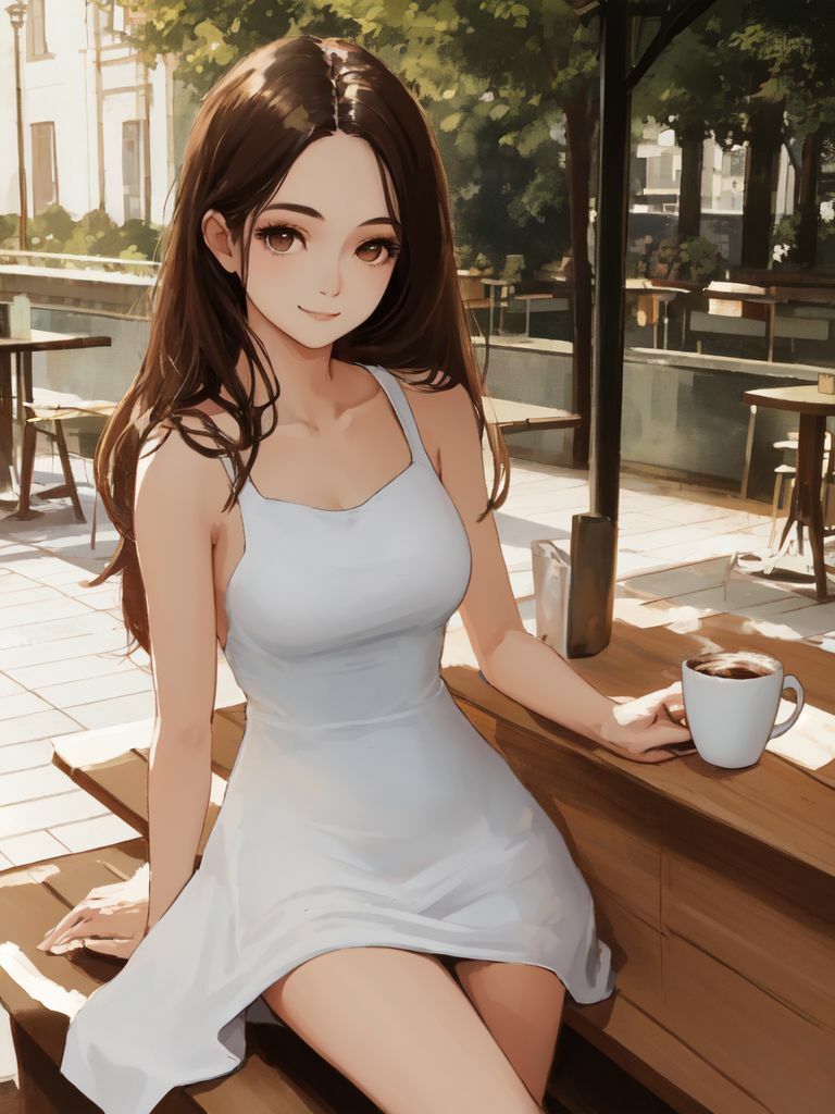 【273枚大容量】癒しのカフェタイムAI美女素材集 画像3
