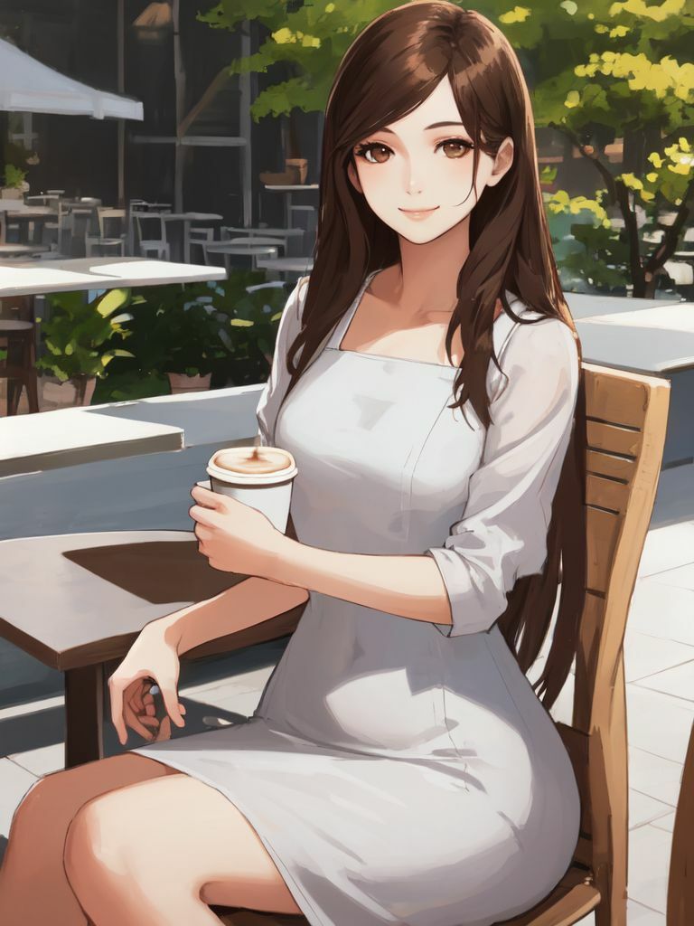 【273枚大容量】癒しのカフェタイムAI美女素材集 画像4