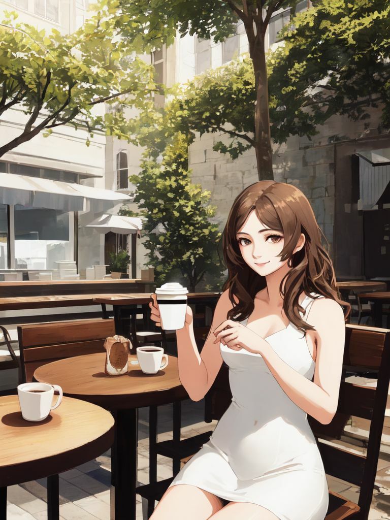 【273枚大容量】癒しのカフェタイムAI美女素材集 画像7